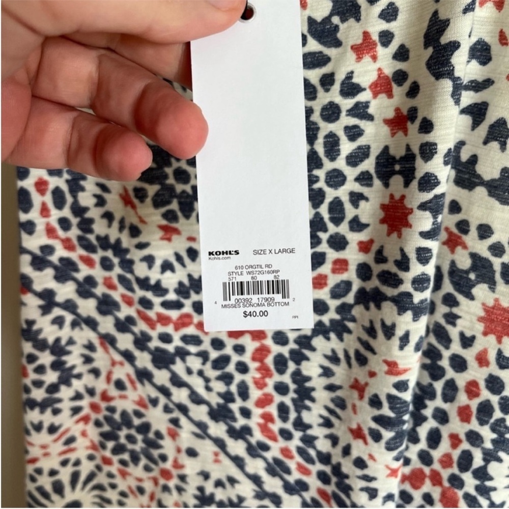 Sonoma NWT Multicolor Geometric Pattern/Print Rac… - image 4